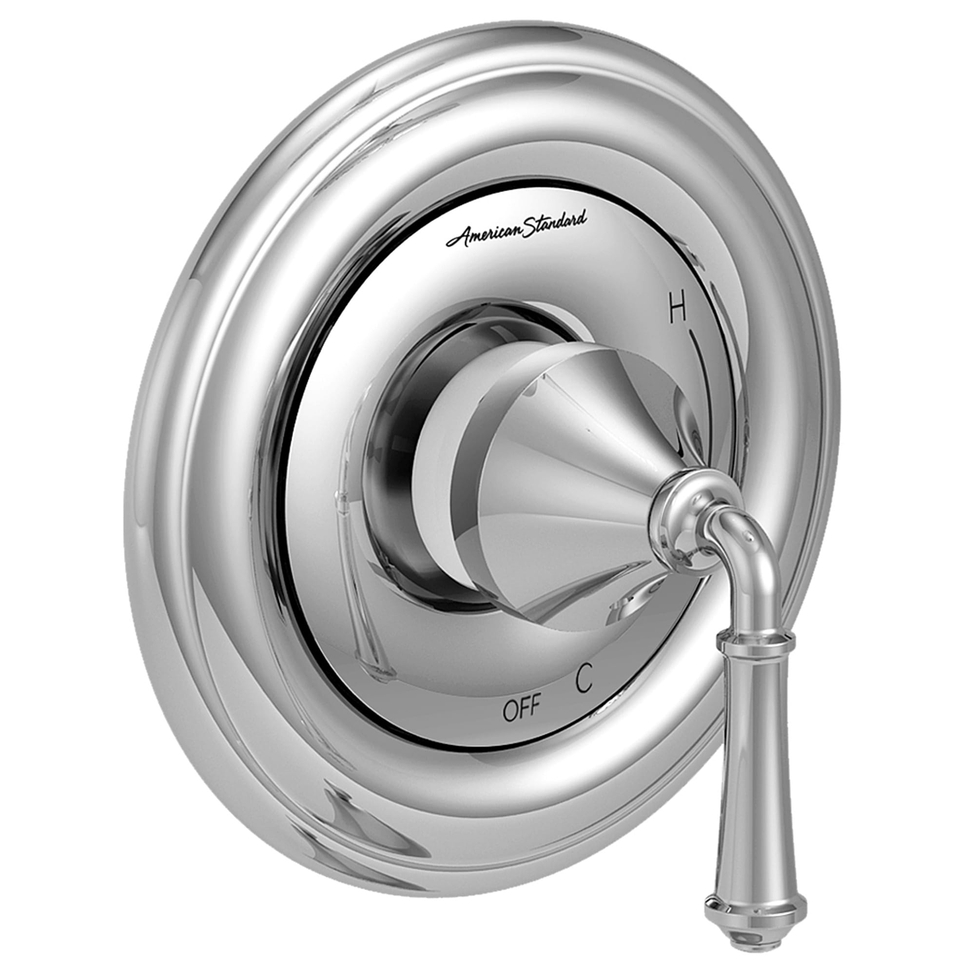 Portsmouth Round Valve Only Trim Kit with Double Ceramic Pressure Balance Cartridge and Lever Handle CHROME